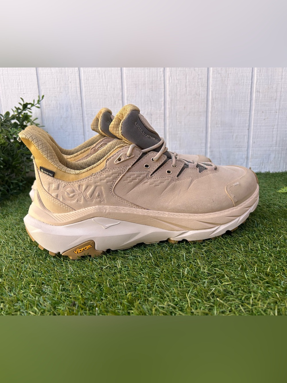Hoka Beige and Gold Trekking Sneaker - Picture 8 of 16